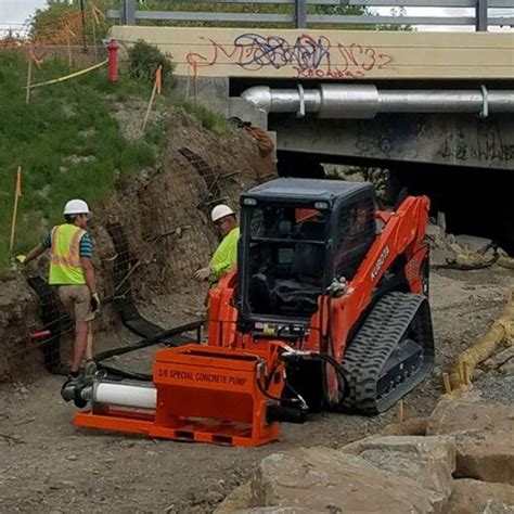 skid steer mounted concrete pump|portable concrete pump.